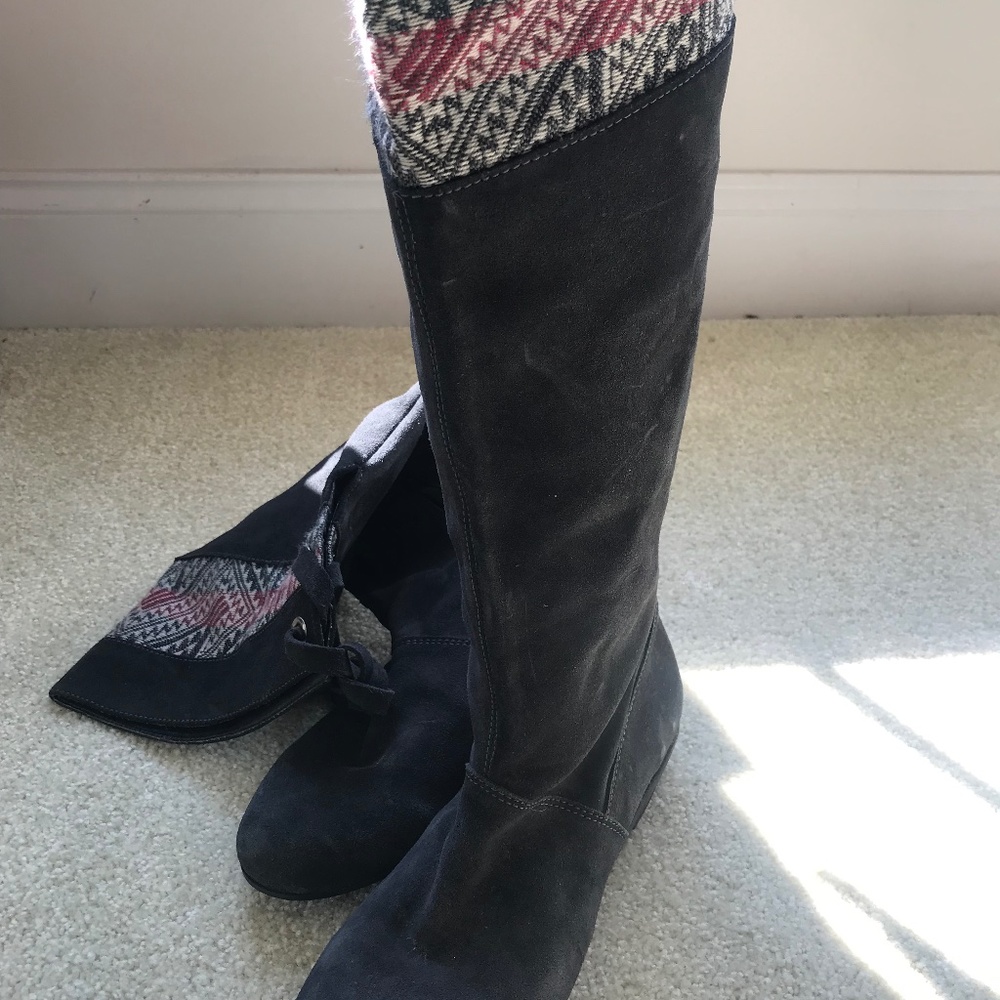 Junk Gypsy vintage Y2K suede western flat knee boots